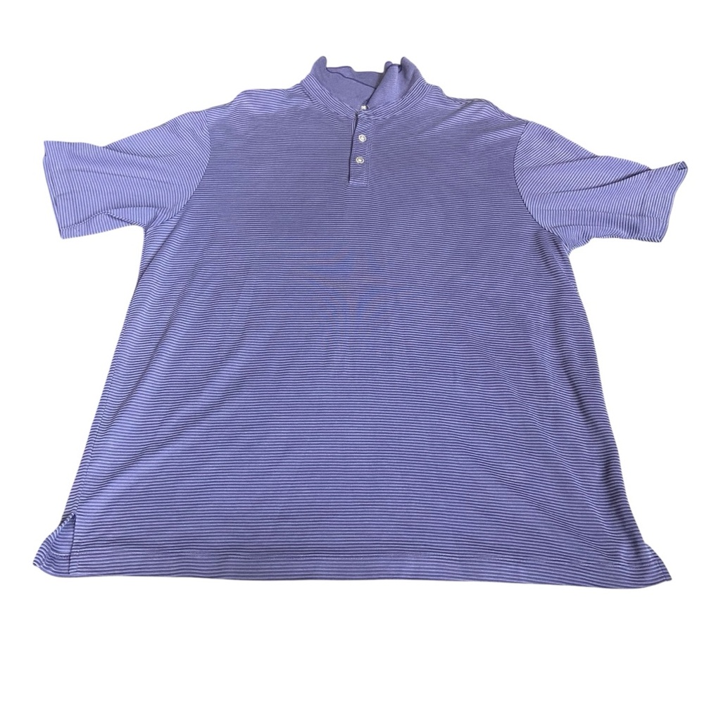 Tommy Bahama Island Zone Men's Performance Polo Shirt Purple Size XL Striped